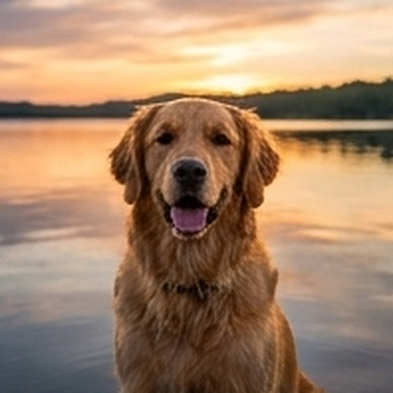 A dog photo in comic style
