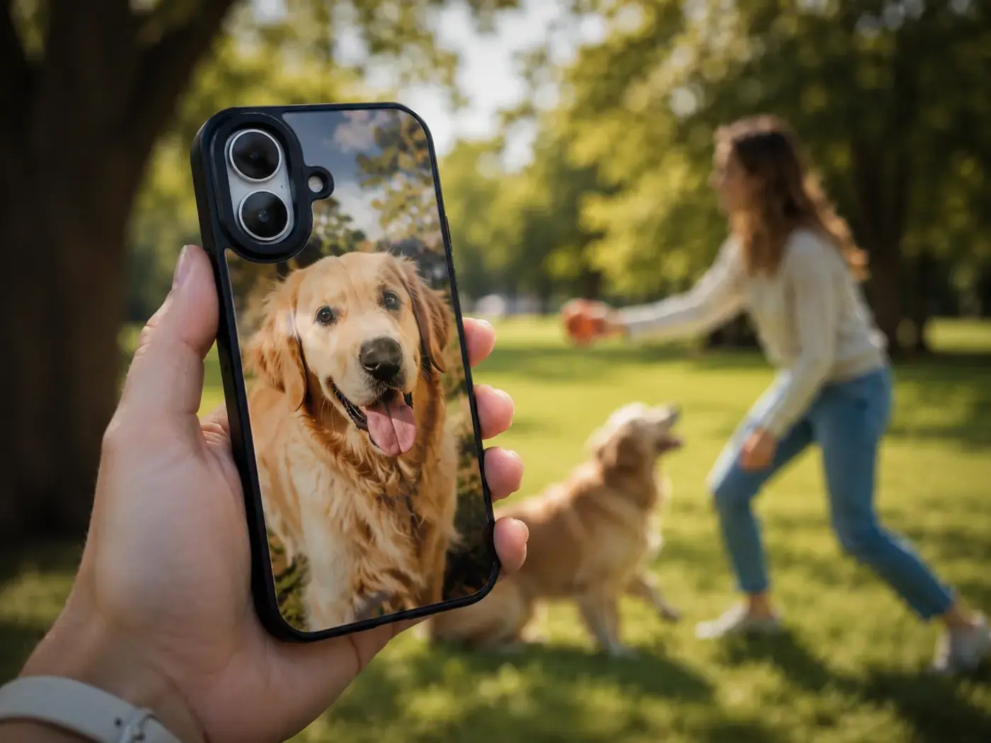 Case with a dog photo